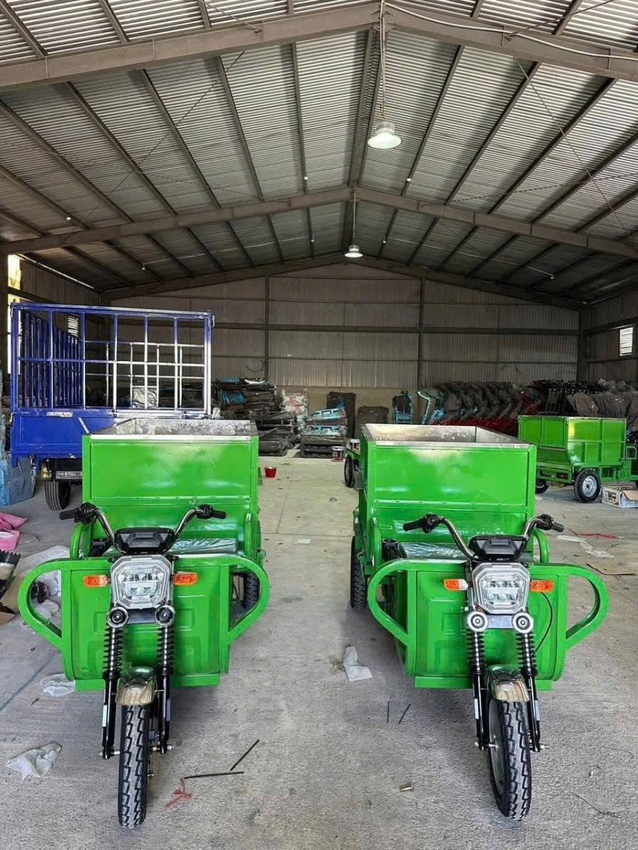 Xe Điện Chở Rác 1 Tấn Ben Nâng Hạ