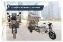 Xe Điện 3 Bánh Chở Hàng Inox 700KG Động Cơ 1200W