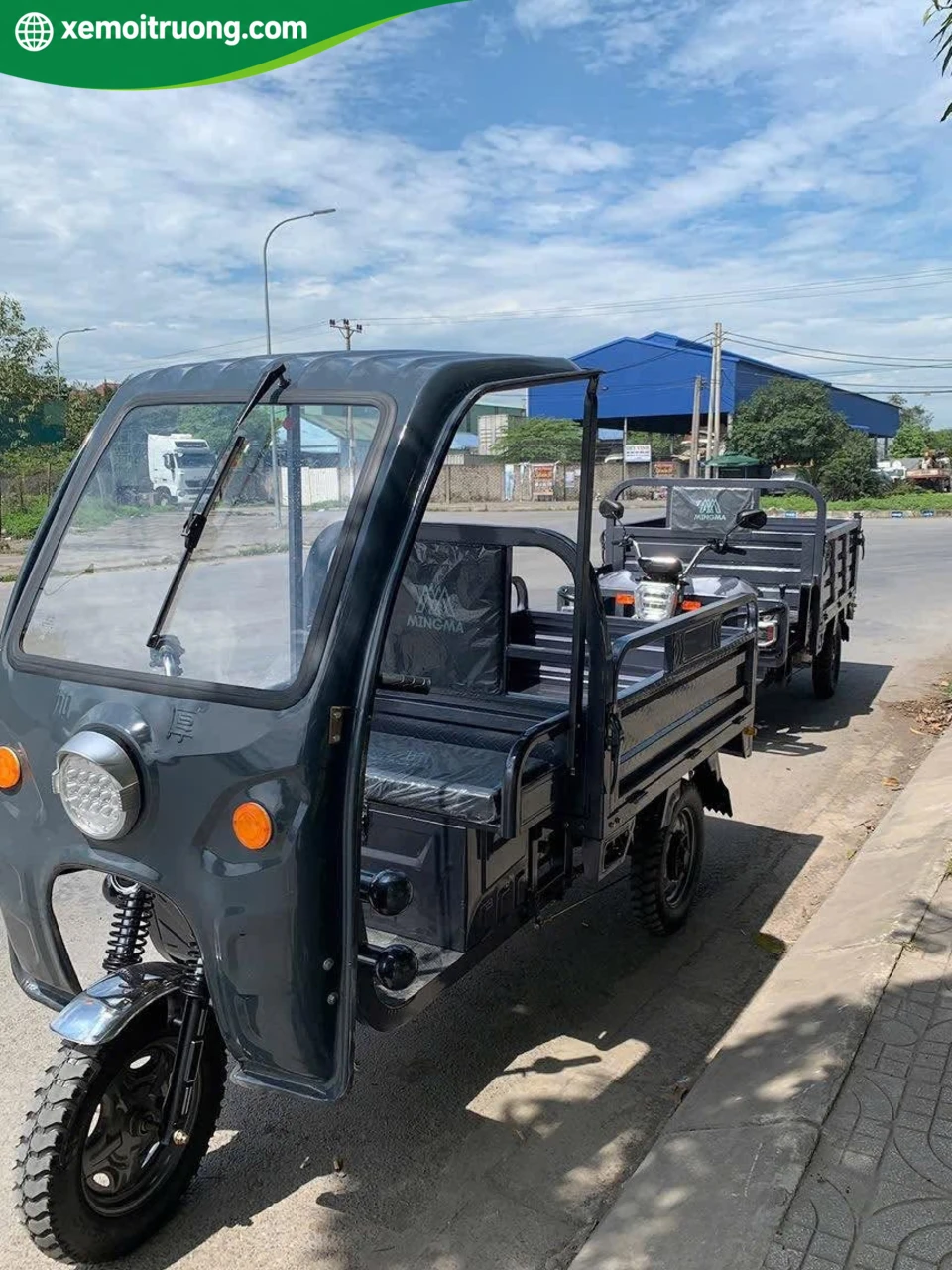 Xe Điện 3 Bánh Chở Hàng Có Mái Che 700KG Động Cơ 1200W 2 Xe Điện 3 Bánh Chở Hàng Có Mái Che 700KG Động Cơ 1200W - Ảnh 2