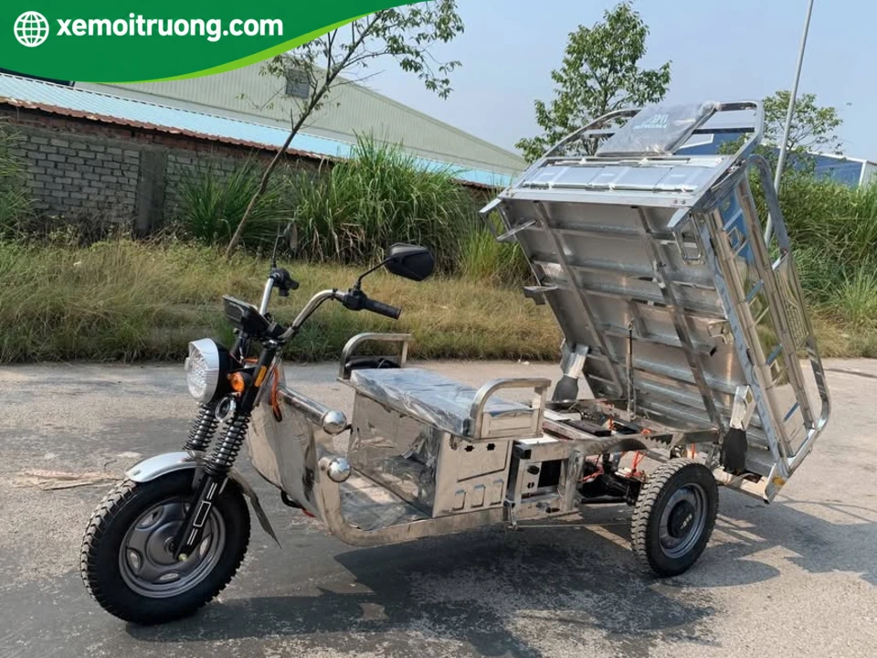 Xe Điện 3 Bánh Chở Hàng Inox 700KG Động Cơ 1200W 9 Xe Điện 3 Bánh Chở Hàng Inox 700KG Động Cơ 1200W - Ảnh 9