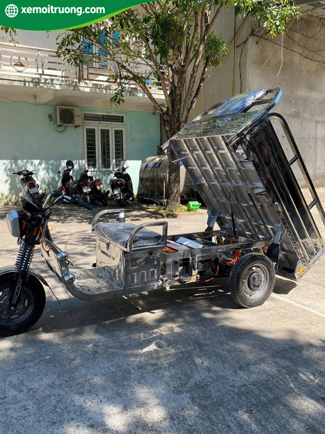 Xe Điện 3 Bánh Chở Hàng Inox 700KG Động Cơ 1200W 3 Xe Điện 3 Bánh Chở Hàng Inox 700KG Động Cơ 1200W - Ảnh 3
