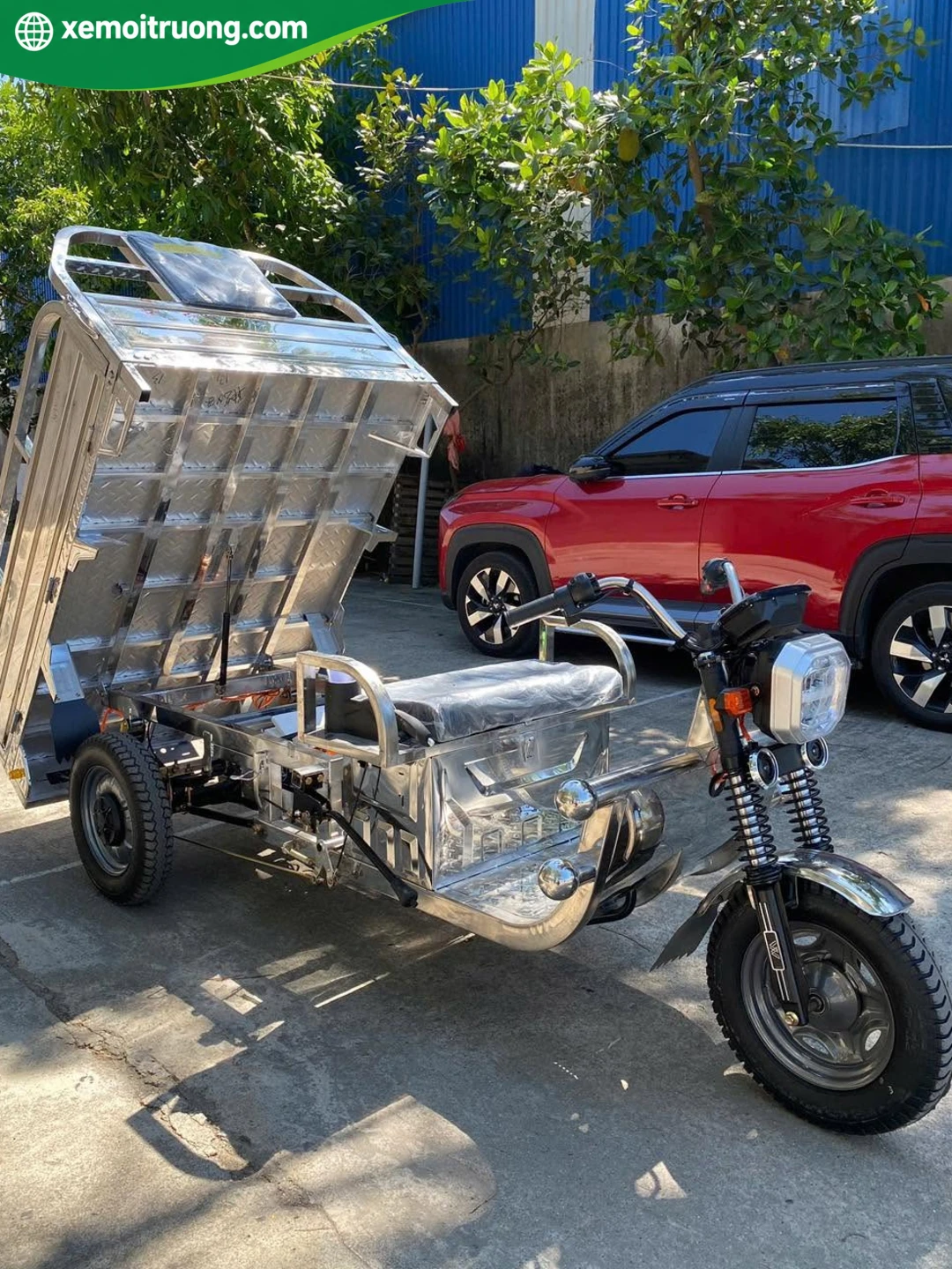 Xe Điện 3 Bánh Chở Hàng Inox 700KG Động Cơ 1200W 4 Xe Điện 3 Bánh Chở Hàng Inox 700KG Động Cơ 1200W - Ảnh 4
