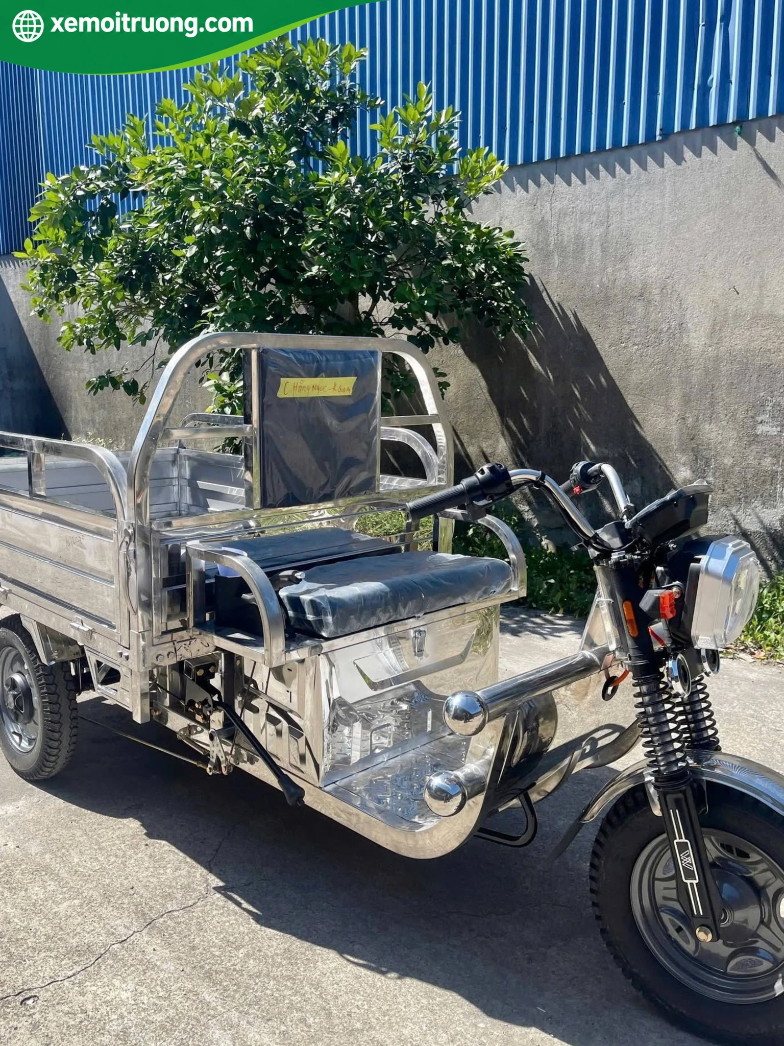 Xe Điện 3 Bánh Chở Hàng Inox 700KG Động Cơ 1200W 2 Xe Điện 3 Bánh Chở Hàng Inox 700KG Động Cơ 1200W - Ảnh 2