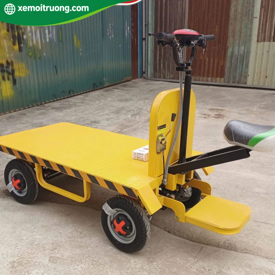 Xe Điện Chở Hàng Sàn Phẳng 800KG Trong Nhà Máy SX 2 Xe Điện Chở Hàng Sàn Phẳng 800KG Trong Nhà Máy SX - Ảnh 2