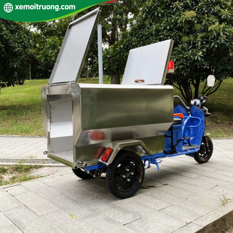 Xe Điện 3 Bánh Chở Rác 650L 800W Thùng Inox 5 Xe Điện 3 Bánh Chở Rác 650L 800W Thùng Inox - Ảnh 5