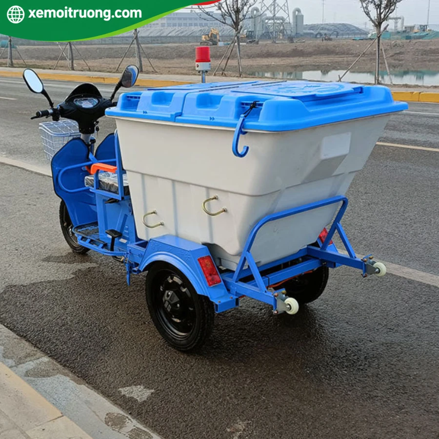 Xe Điện 3 Bánh Chở Rác Môi Trường 800W Thùng Nhựa 3 Xe Điện 3 Bánh Chở Rác Môi Trường 800W Thùng Nhựa - Ảnh 3