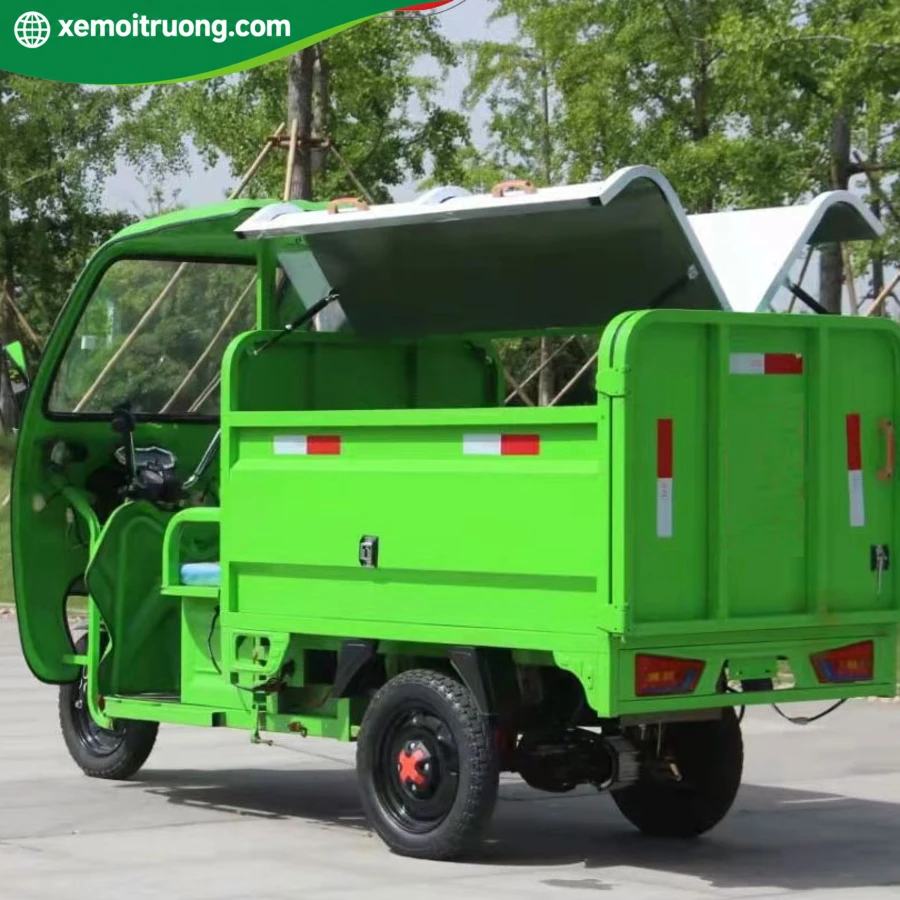 Xe Điện Chở Rác 3 Bánh Có Mái Che 300KG 800W 2 Xe Điện Chở Rác 3 Bánh Có Mái Che 300KG 800W - Ảnh 2