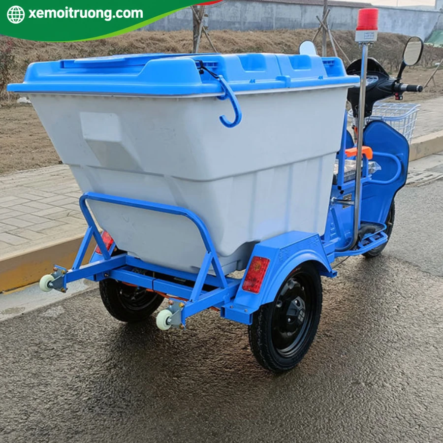 Xe Điện 3 Bánh Chở Rác Môi Trường 800W Thùng Nhựa 2 Xe Điện 3 Bánh Chở Rác Môi Trường 800W Thùng Nhựa - Ảnh 2