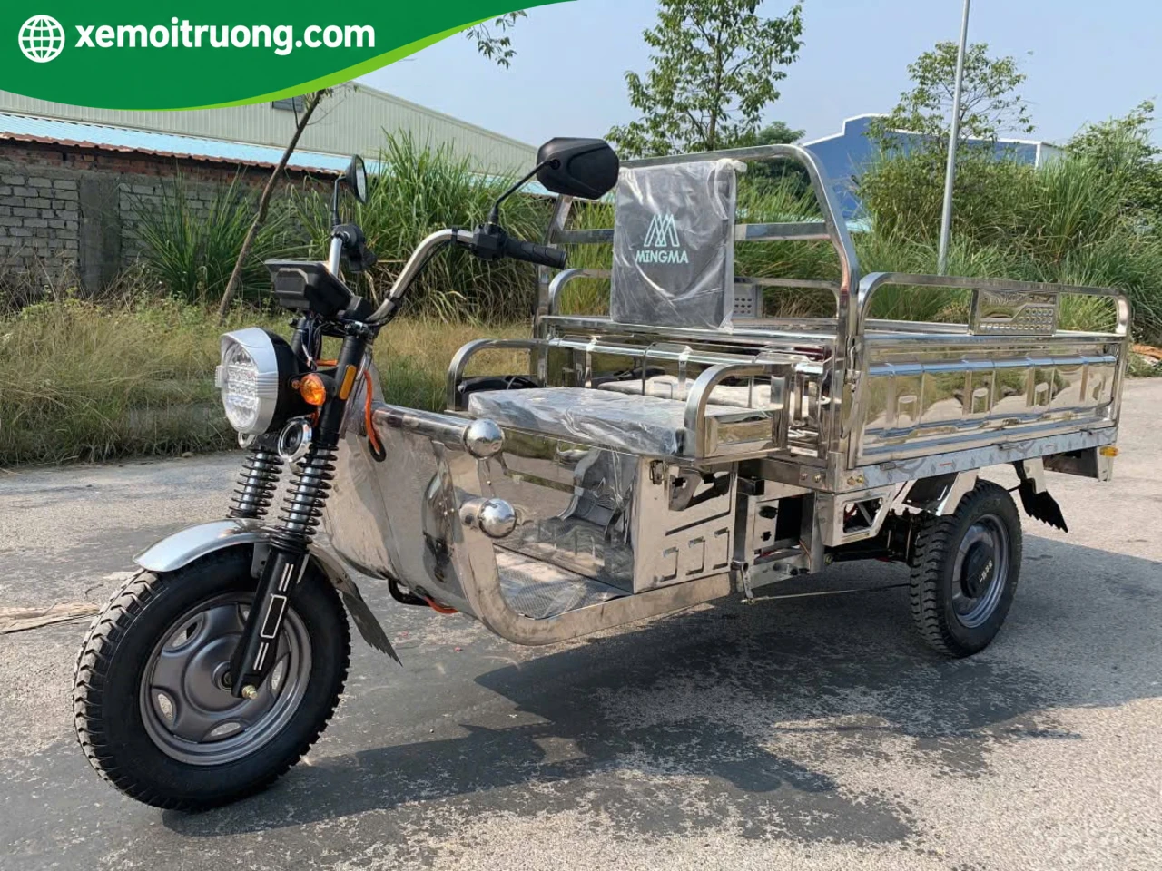 Xe Điện 3 Bánh Chở Hàng Inox 700KG Động Cơ 1200W 15 Xe Điện 3 Bánh Chở Hàng Inox 700KG Động Cơ 1200W - Ảnh 15