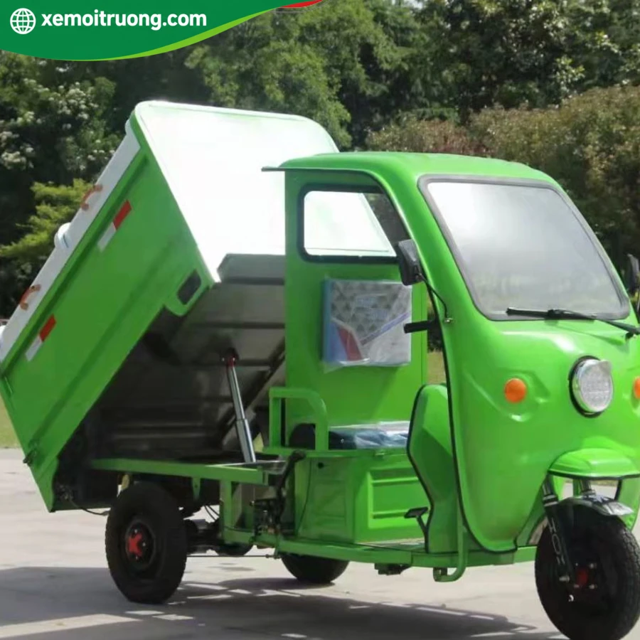 Xe Điện Chở Rác 3 Bánh Có Mái Che 300KG 800W