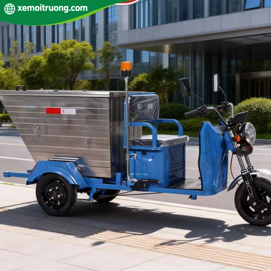Xe Điện Môi Trường Thùng Inox Nhọn Phía Sau 500L 200KG 1 Xe Điện Môi Trường Thùng Inox Nhọn Phía Sau 500L 200KG