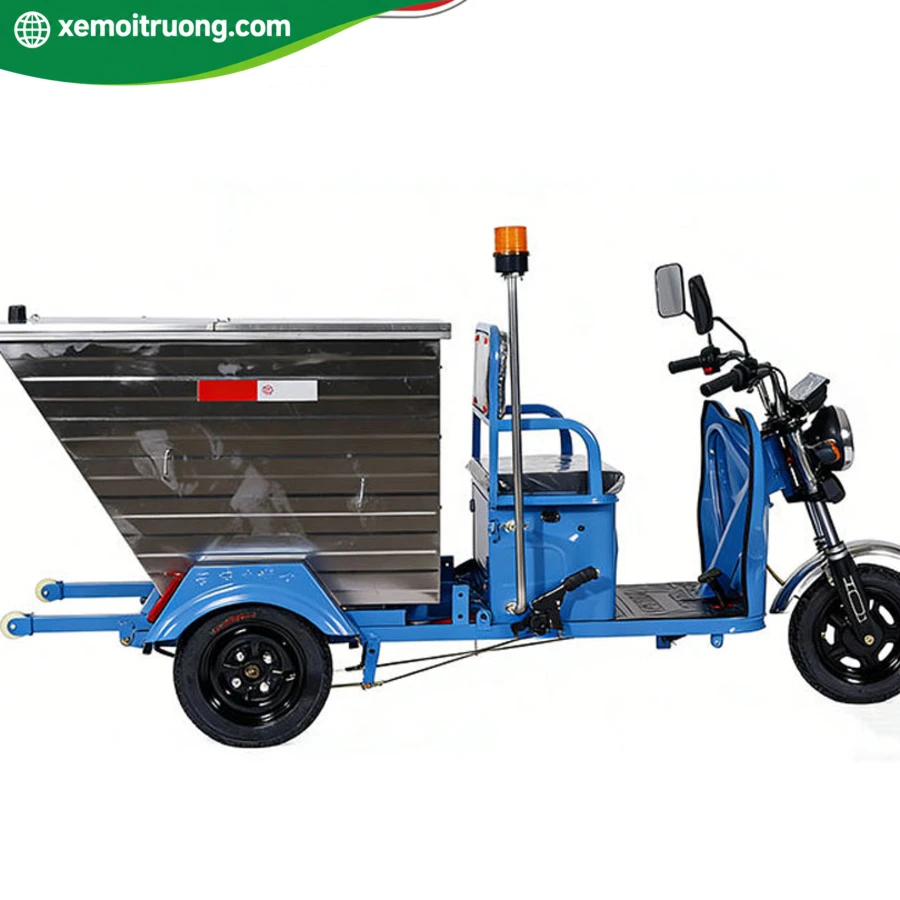 Xe Điện Môi Trường Thùng Inox Nhọn Phía Sau 500L 200KG 4 Xe Điện Môi Trường Thùng Inox Nhọn Phía Sau 500L 200KG - Ảnh 4