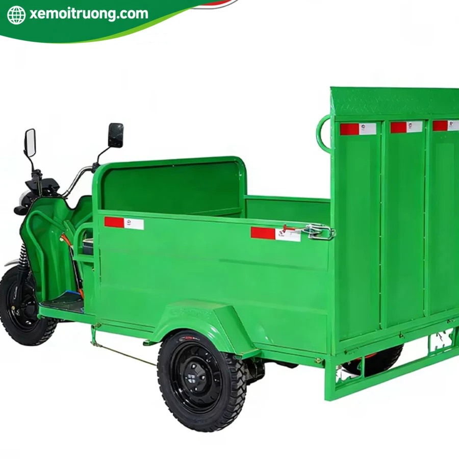 Xe Điện 3 Bánh Chở Rác 1000L Thùng Mở (Tải Trọng 1 Tấn) 4 Xe Điện 3 Bánh Chở Rác 1000L Thùng Mở (Tải Trọng 1 Tấn) - Ảnh 4