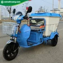 Xe Điện 3 Bánh Chở Rác Môi Trường 800W Thùng Nhựa