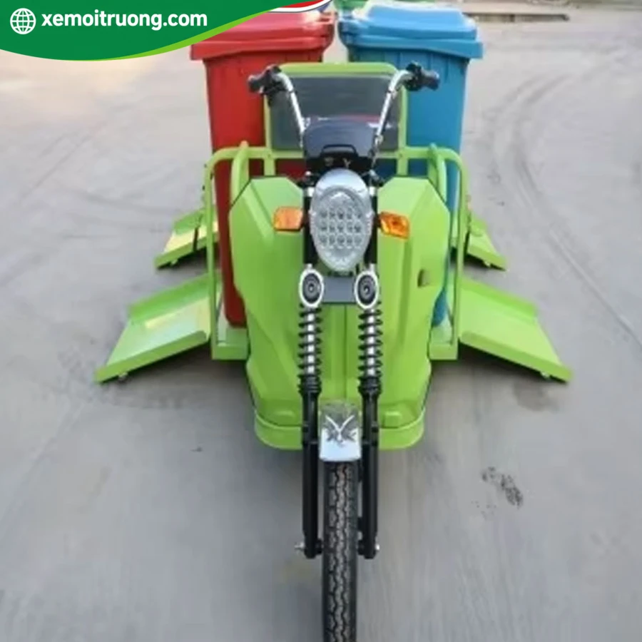Xe Điện 3 Bánh Chở Rác Chuyên Dụng 4 Thùng To 1000L 6 Xe Điện 3 Bánh Chở Rác Chuyên Dụng 4 Thùng To 1000L - Ảnh 6