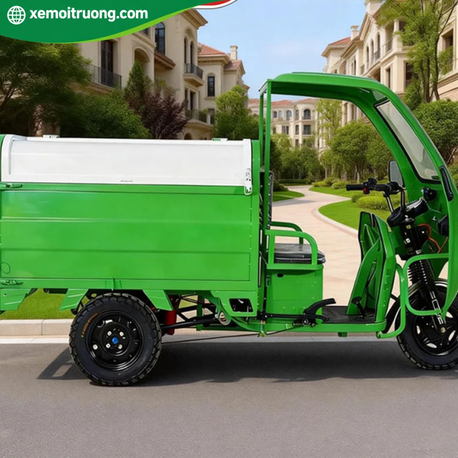 Xe Điện 3 Bánh Chở Rác Công Cộng 800L 650W