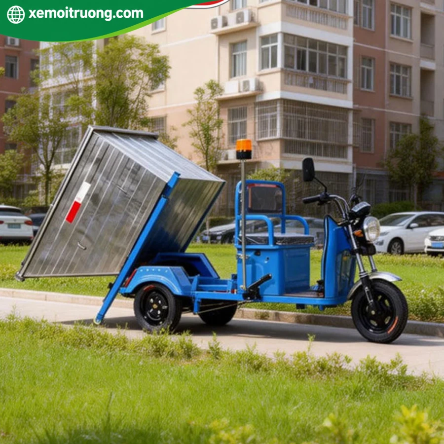 Xe Điện Môi Trường Thùng Inox Nhọn Phía Sau 500L 200KG 2 Xe Điện Môi Trường Thùng Inox Nhọn Phía Sau 500L 200KG - Ảnh 2