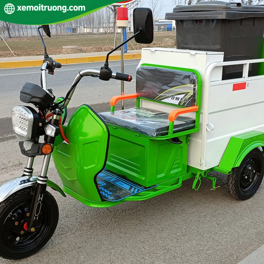 Xe Điện 3 Bánh Chở Rác Môi Trường Nhỏ Gọn 800W 3 Xe Điện 3 Bánh Chở Rác Môi Trường Nhỏ Gọn 800W - Ảnh 3