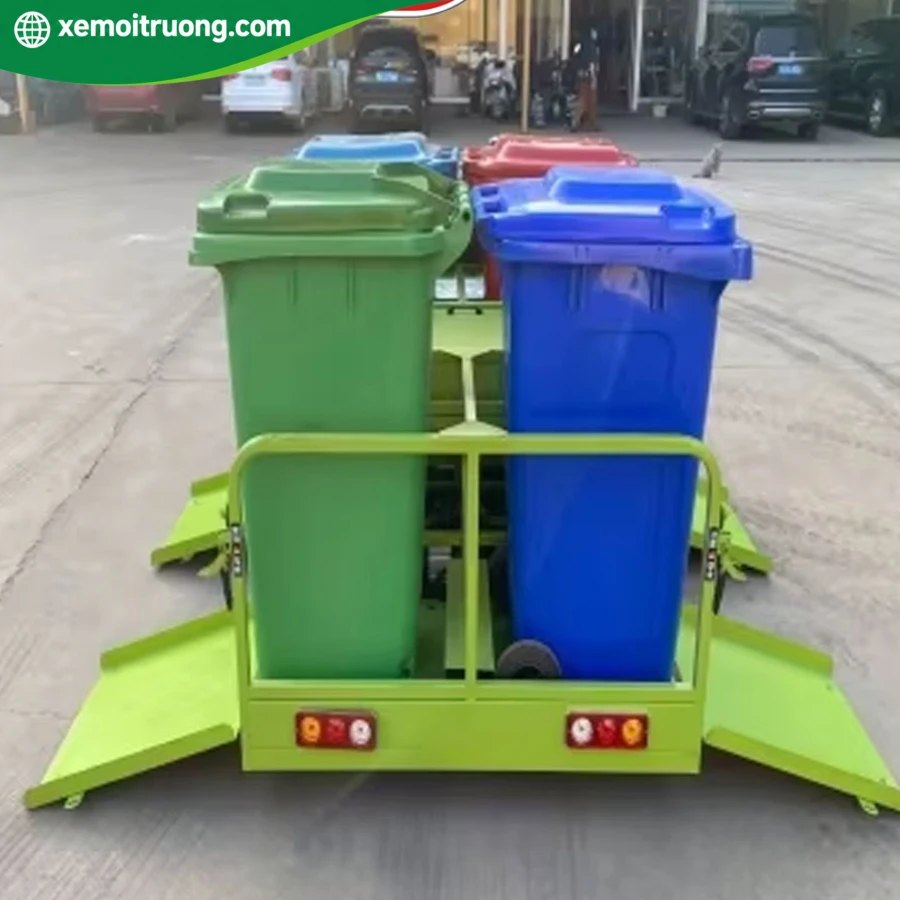 Xe Điện 3 Bánh Chở Rác Chuyên Dụng 4 Thùng To 1000L 10 Xe Điện 3 Bánh Chở Rác Chuyên Dụng 4 Thùng To 1000L - Ảnh 10