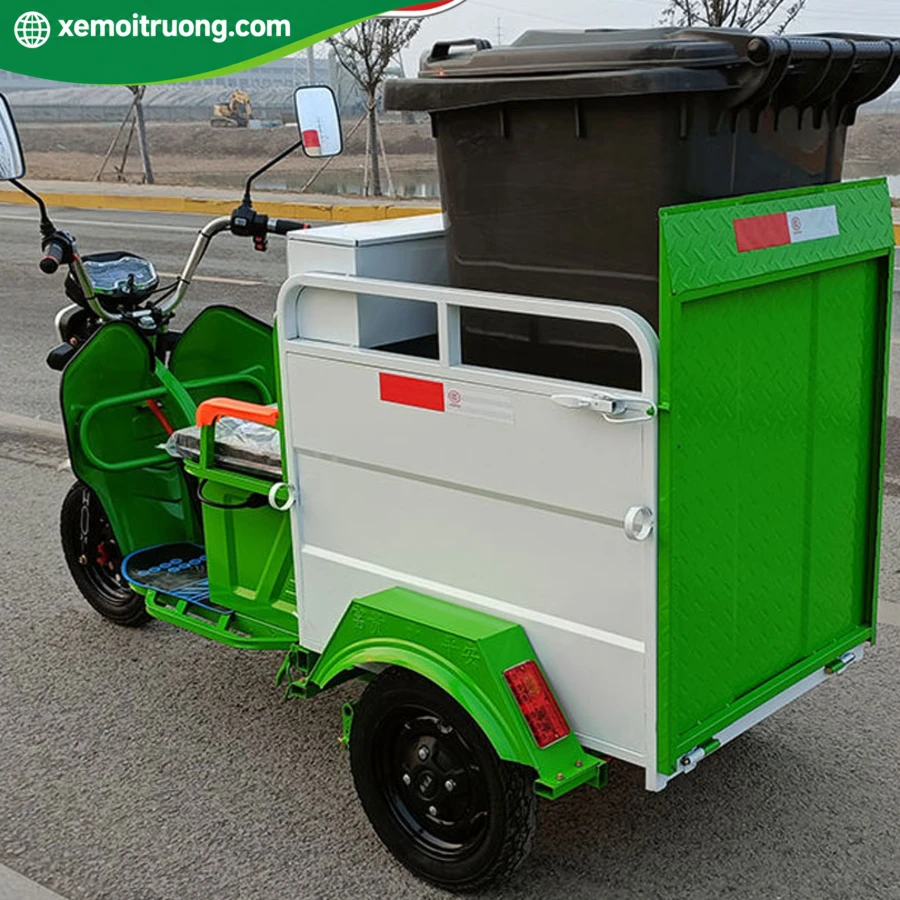 Xe Điện 3 Bánh Chở Rác Môi Trường Nhỏ Gọn 800W 2 Xe Điện 3 Bánh Chở Rác Môi Trường Nhỏ Gọn 800W - Ảnh 2